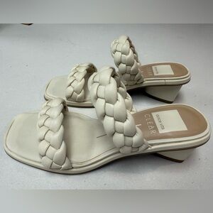 Dolce Vita Ronin braided sandals in the color "Clear" or ivory 6.5